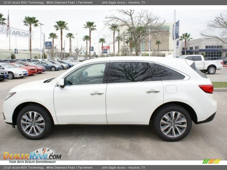 2016 Acura MDX Technology White Diamond Pearl / Parchment Photo #4