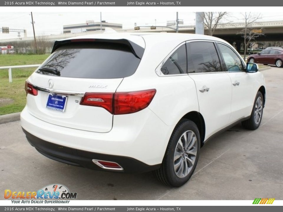2016 Acura MDX Technology White Diamond Pearl / Parchment Photo #7