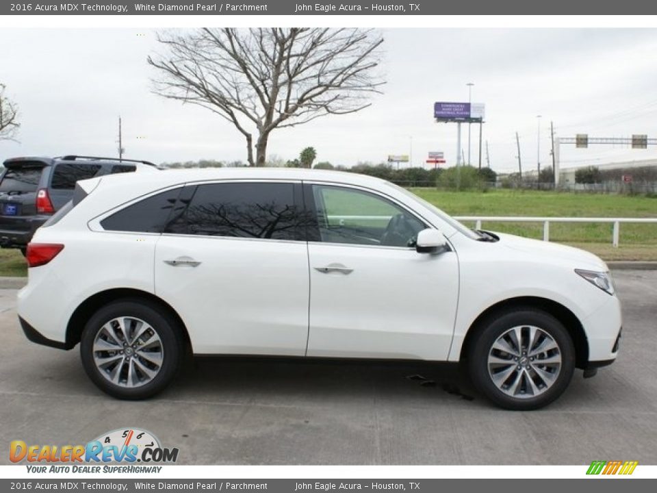2016 Acura MDX Technology White Diamond Pearl / Parchment Photo #8