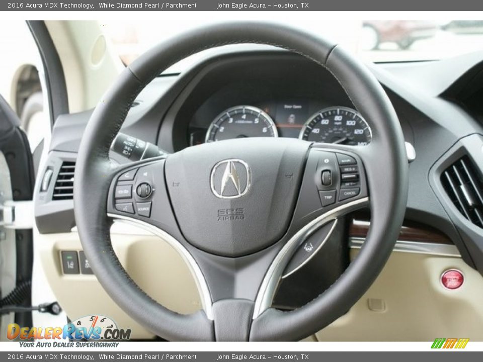 2016 Acura MDX Technology White Diamond Pearl / Parchment Photo #31