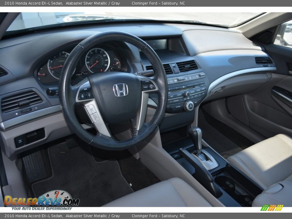 2010 Honda Accord EX-L Sedan Alabaster Silver Metallic / Gray Photo #11