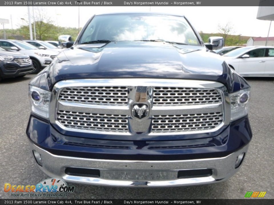 2013 Ram 1500 Laramie Crew Cab 4x4 True Blue Pearl / Black Photo #4