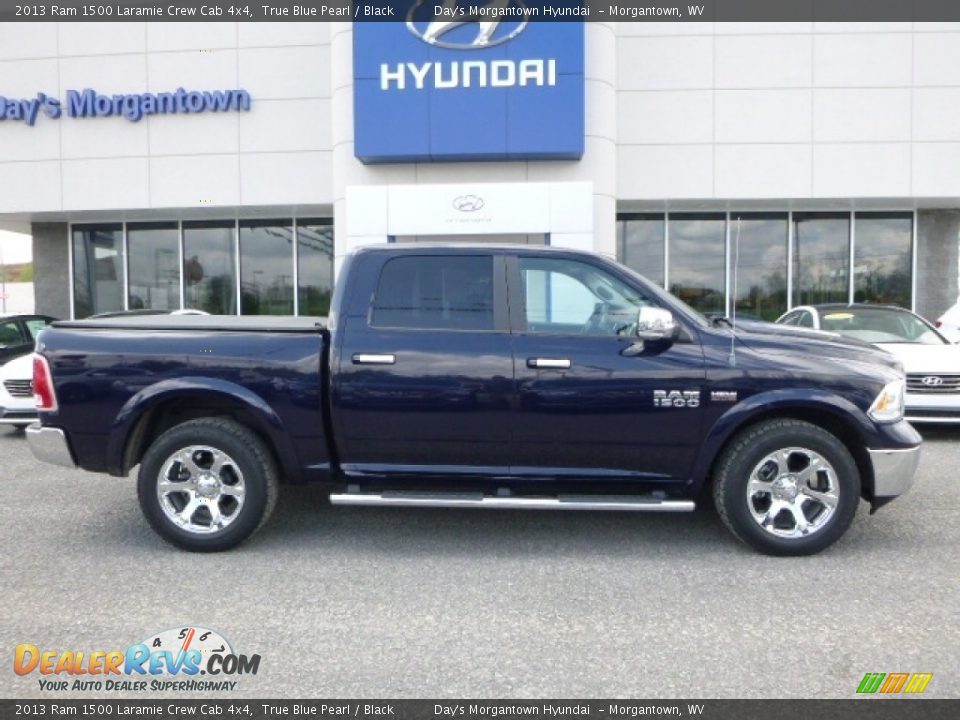 2013 Ram 1500 Laramie Crew Cab 4x4 True Blue Pearl / Black Photo #15