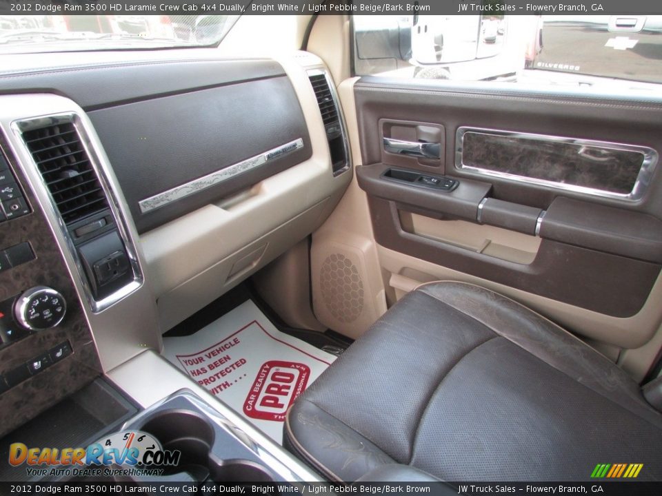 2012 Dodge Ram 3500 HD Laramie Crew Cab 4x4 Dually Bright White / Light Pebble Beige/Bark Brown Photo #27