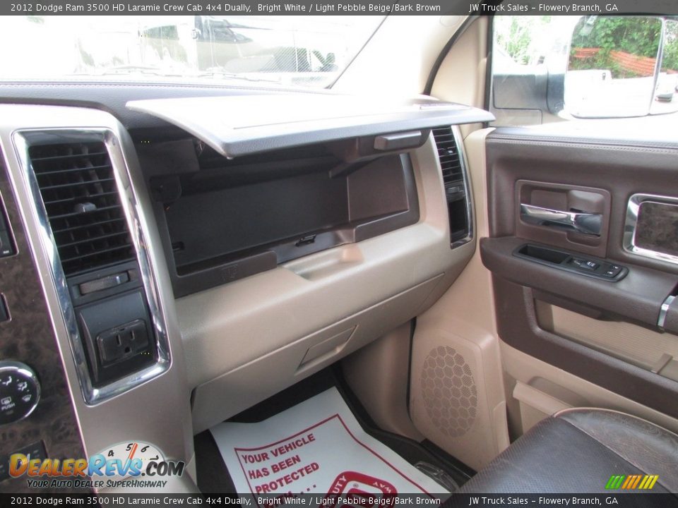 2012 Dodge Ram 3500 HD Laramie Crew Cab 4x4 Dually Bright White / Light Pebble Beige/Bark Brown Photo #29