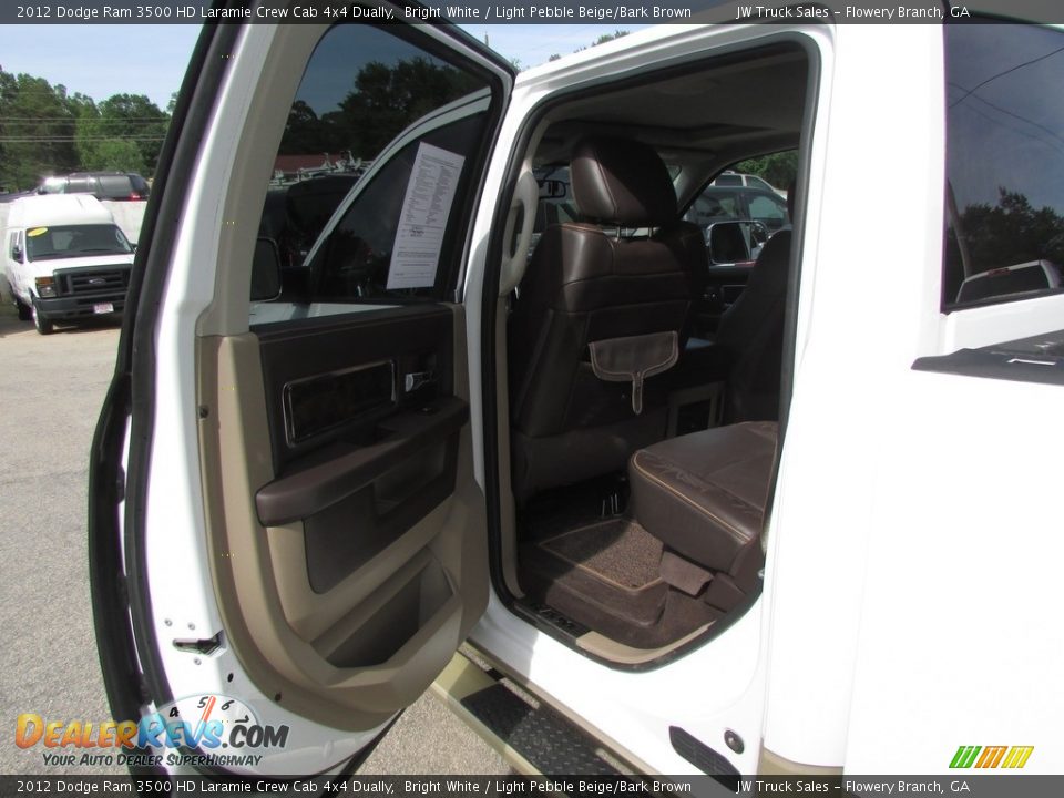 2012 Dodge Ram 3500 HD Laramie Crew Cab 4x4 Dually Bright White / Light Pebble Beige/Bark Brown Photo #30