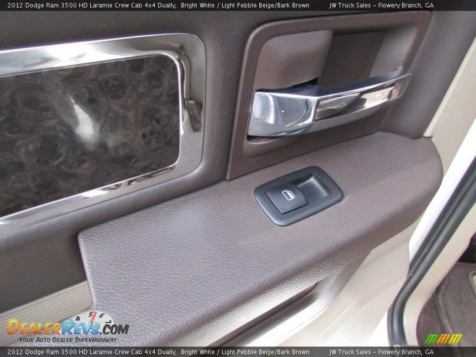 2012 Dodge Ram 3500 HD Laramie Crew Cab 4x4 Dually Bright White / Light Pebble Beige/Bark Brown Photo #31