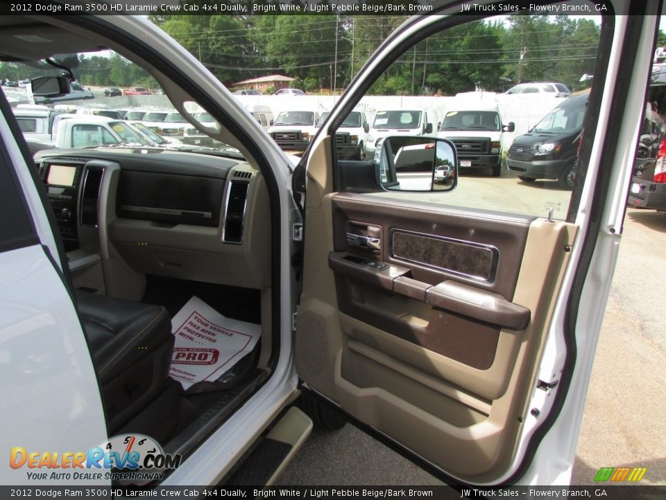 2012 Dodge Ram 3500 HD Laramie Crew Cab 4x4 Dually Bright White / Light Pebble Beige/Bark Brown Photo #35
