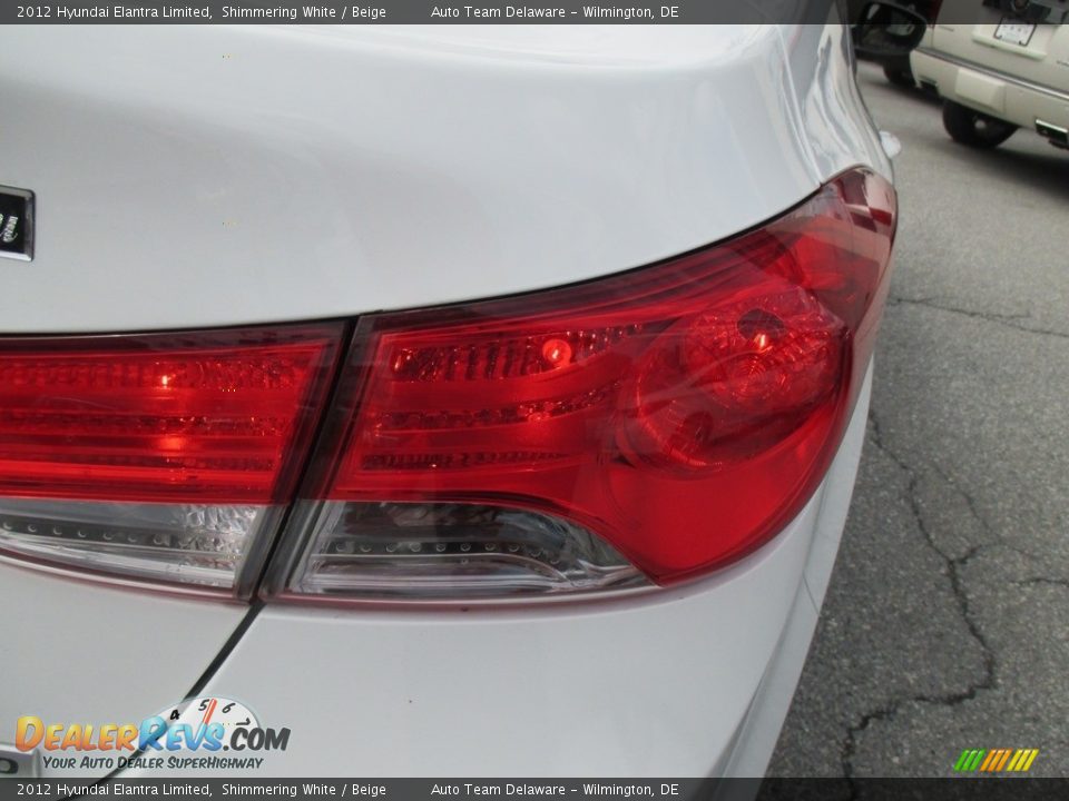 2012 Hyundai Elantra Limited Shimmering White / Beige Photo #36