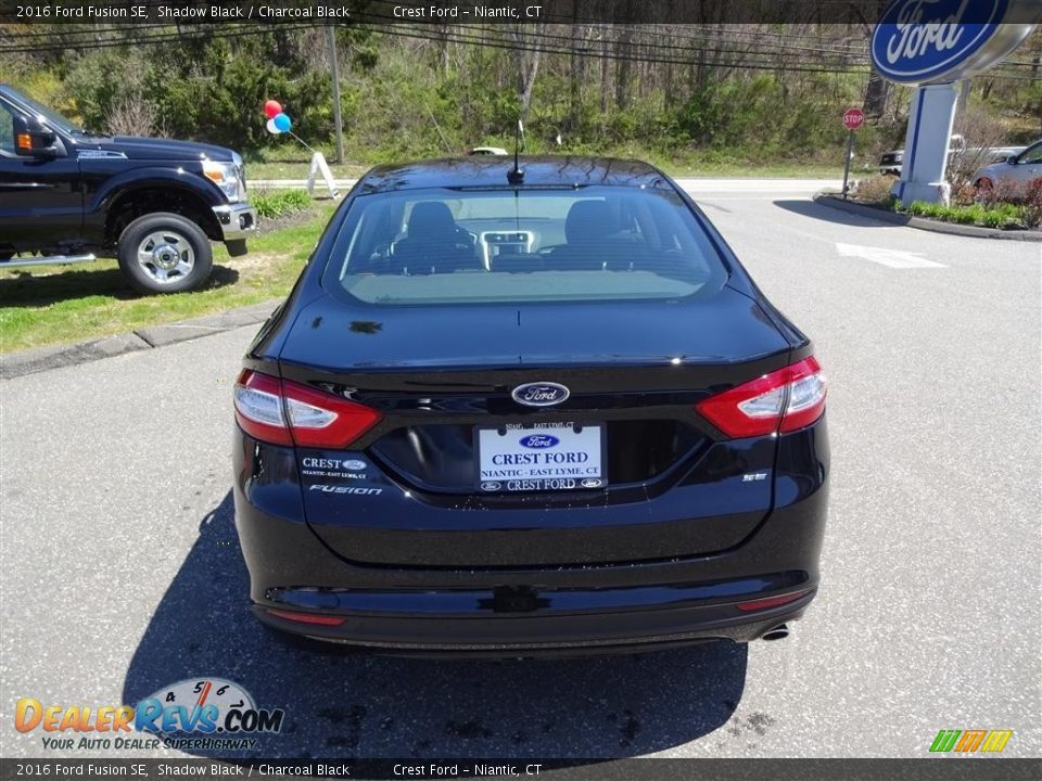 2016 Ford Fusion SE Shadow Black / Charcoal Black Photo #6