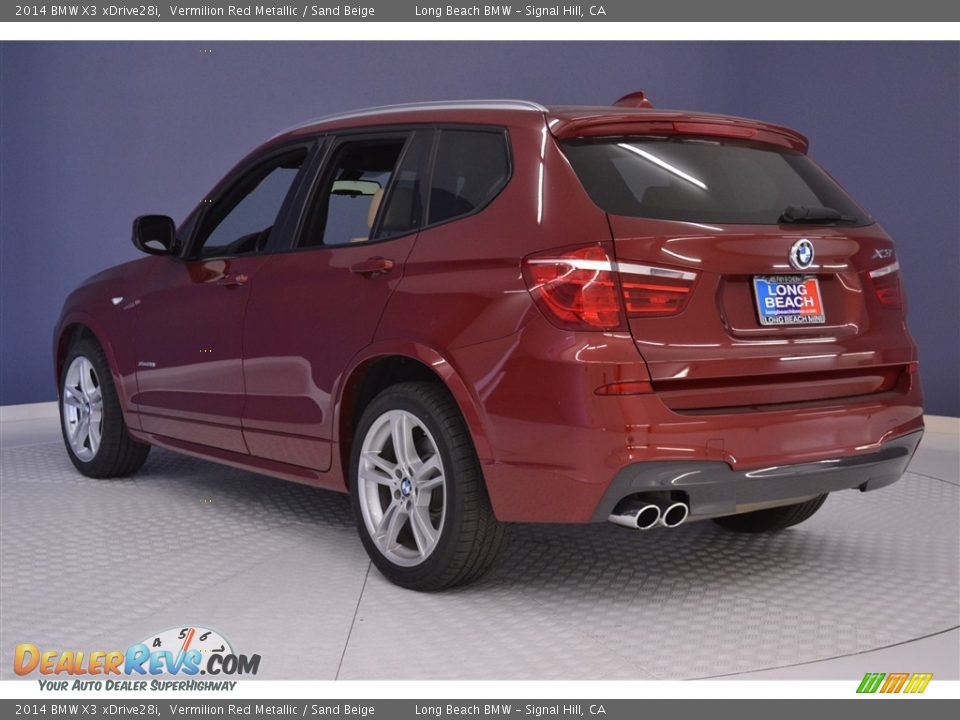 2014 BMW X3 xDrive28i Vermilion Red Metallic / Sand Beige Photo #5
