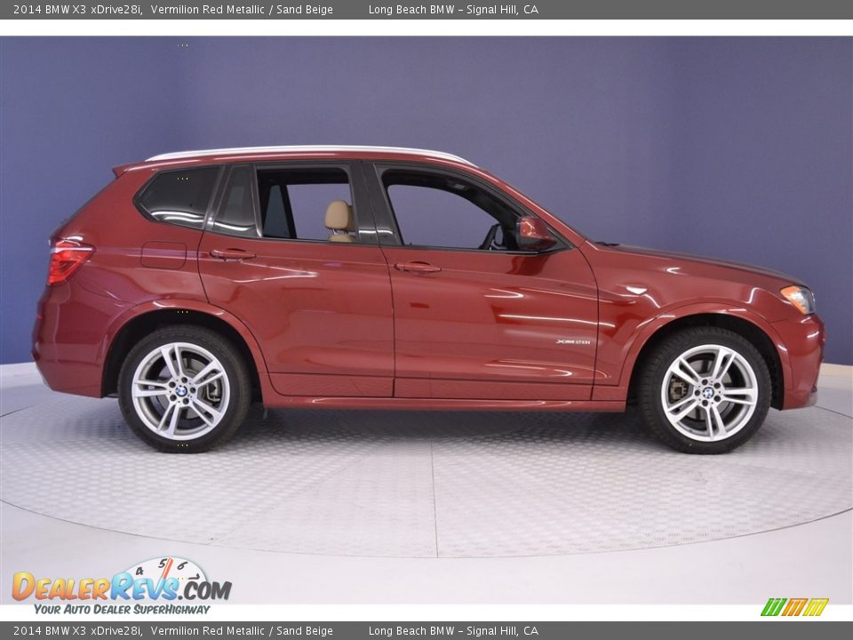 2014 BMW X3 xDrive28i Vermilion Red Metallic / Sand Beige Photo #8