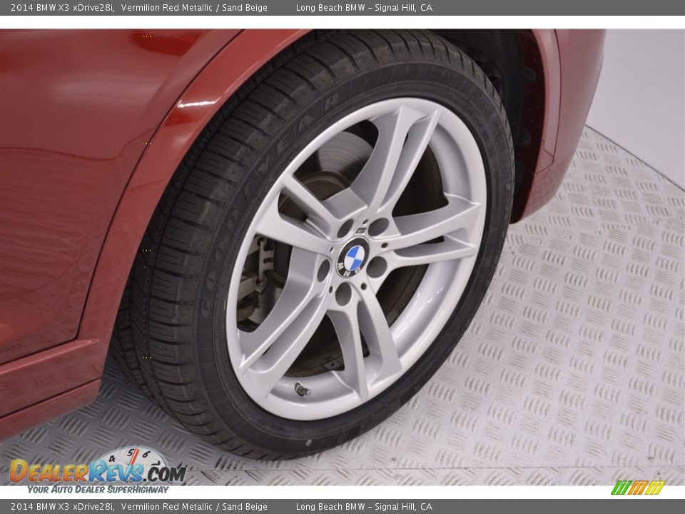 2014 BMW X3 xDrive28i Vermilion Red Metallic / Sand Beige Photo #9