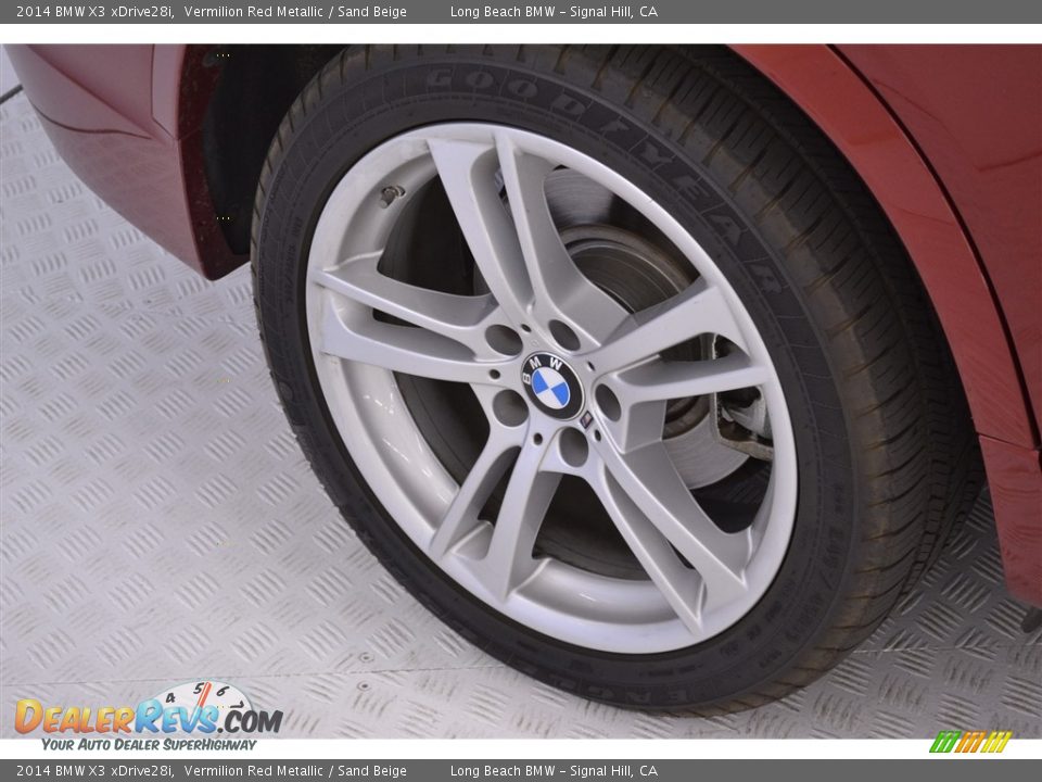 2014 BMW X3 xDrive28i Vermilion Red Metallic / Sand Beige Photo #10