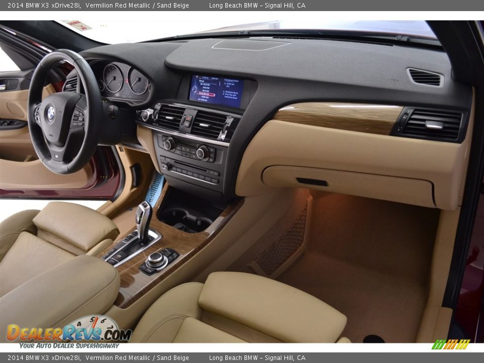 2014 BMW X3 xDrive28i Vermilion Red Metallic / Sand Beige Photo #16