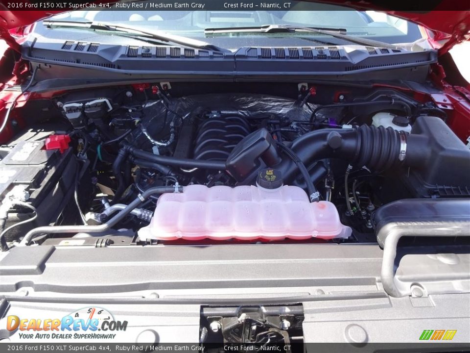 2016 Ford F150 XLT SuperCab 4x4 Ruby Red / Medium Earth Gray Photo #9