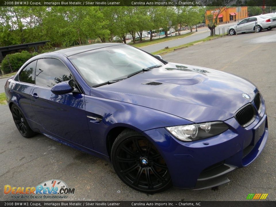 2008 BMW M3 Coupe Interlagos Blue Metallic / Silver Novillo Leather Photo #3