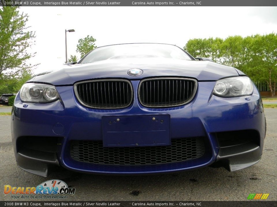 2008 BMW M3 Coupe Interlagos Blue Metallic / Silver Novillo Leather Photo #4