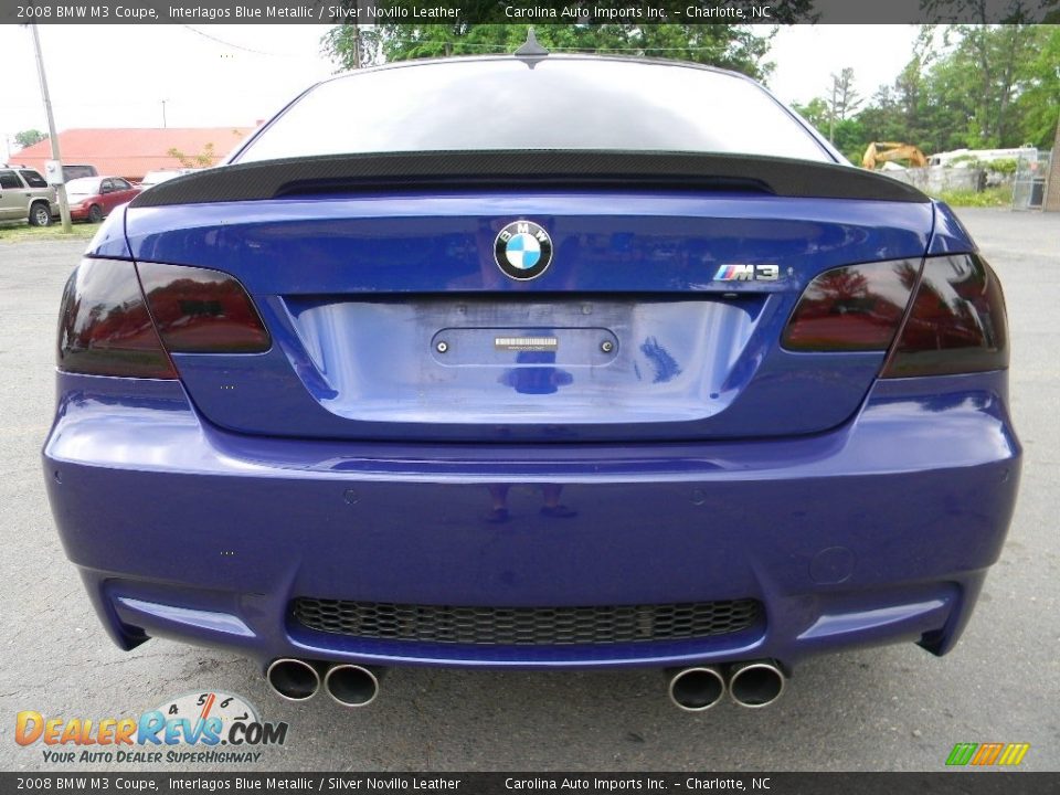 2008 BMW M3 Coupe Interlagos Blue Metallic / Silver Novillo Leather Photo #9