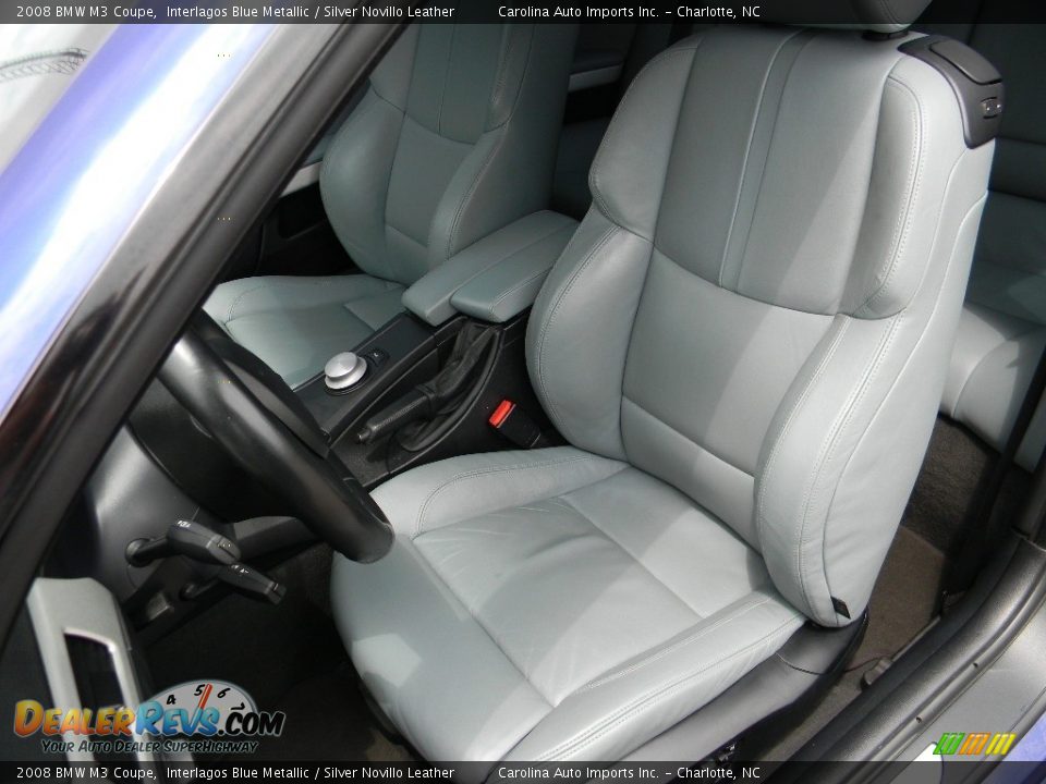 2008 BMW M3 Coupe Interlagos Blue Metallic / Silver Novillo Leather Photo #20
