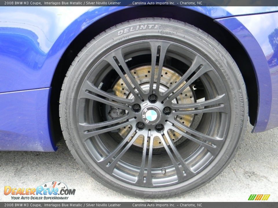 2008 BMW M3 Coupe Interlagos Blue Metallic / Silver Novillo Leather Photo #27