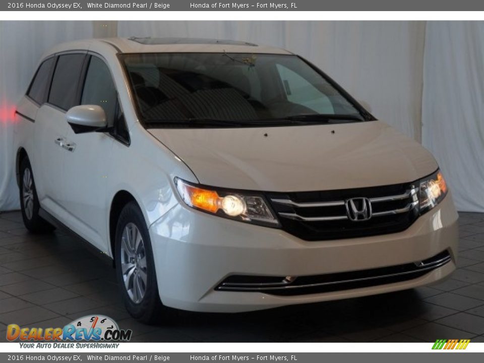 2016 Honda Odyssey EX White Diamond Pearl / Beige Photo #2