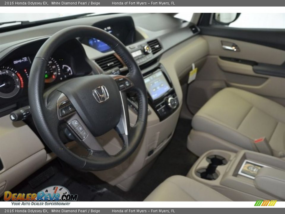 2016 Honda Odyssey EX White Diamond Pearl / Beige Photo #10