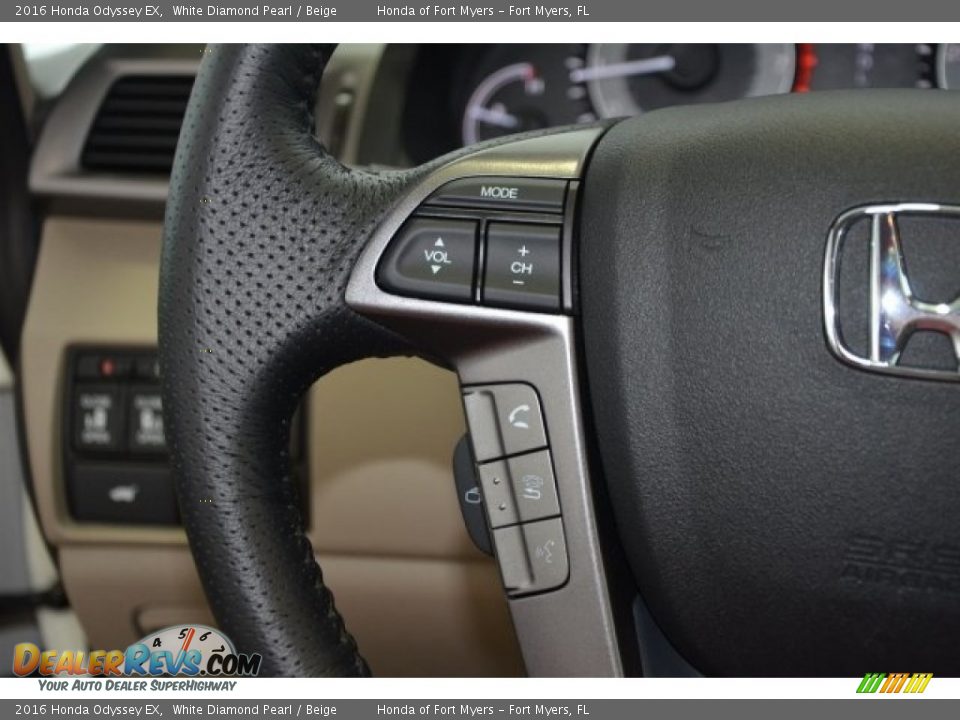 2016 Honda Odyssey EX White Diamond Pearl / Beige Photo #25