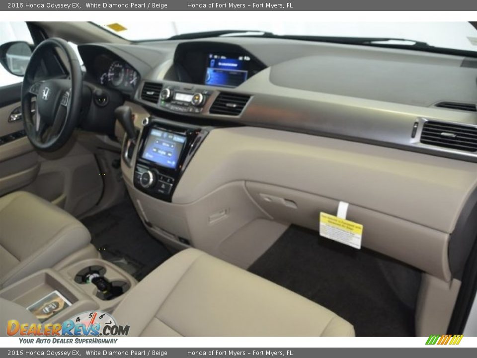 2016 Honda Odyssey EX White Diamond Pearl / Beige Photo #36