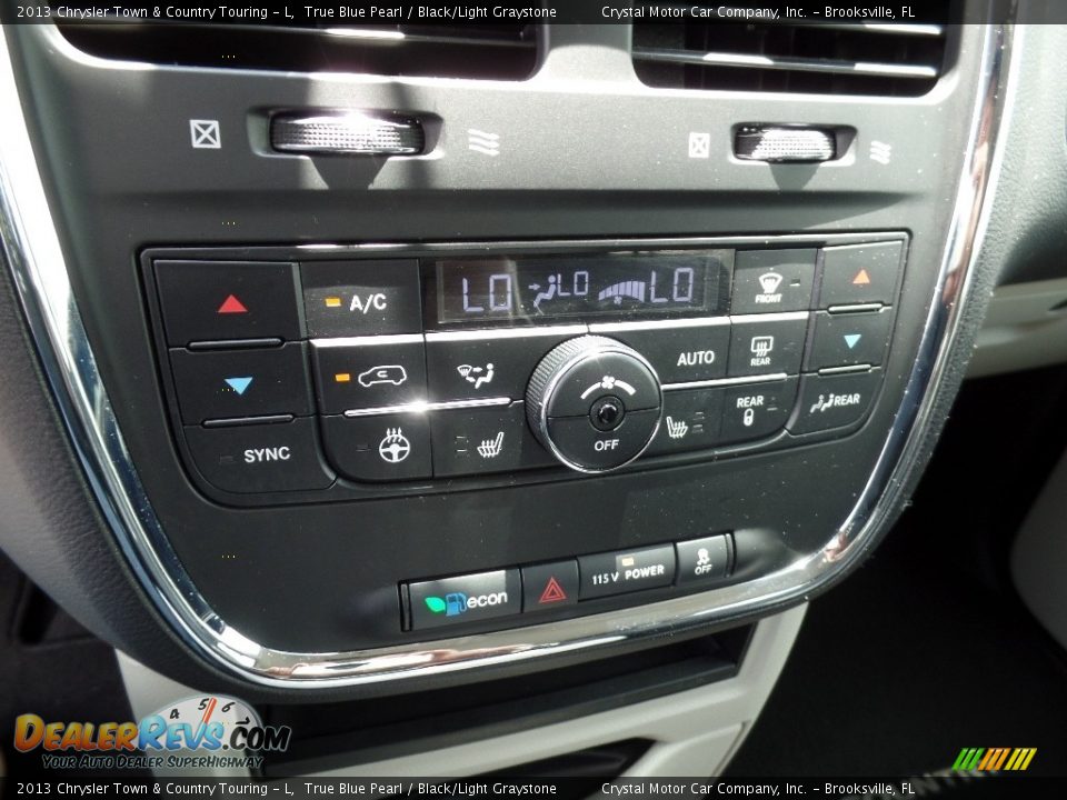 2013 Chrysler Town & Country Touring - L True Blue Pearl / Black/Light Graystone Photo #23