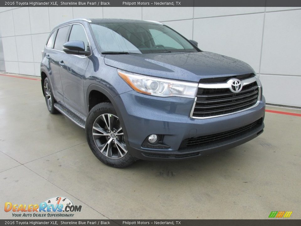 2016 Toyota Highlander XLE Shoreline Blue Pearl / Black Photo #1