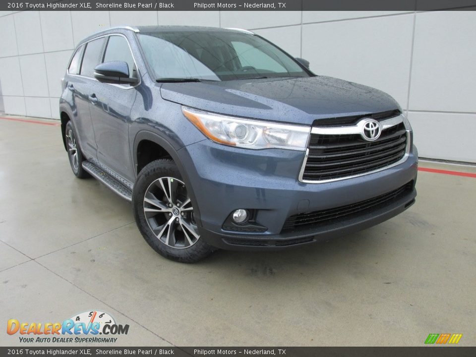 2016 Toyota Highlander XLE Shoreline Blue Pearl / Black Photo #2