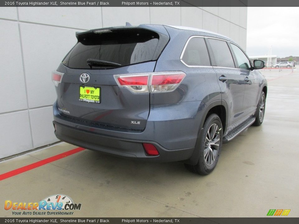 2016 Toyota Highlander XLE Shoreline Blue Pearl / Black Photo #4