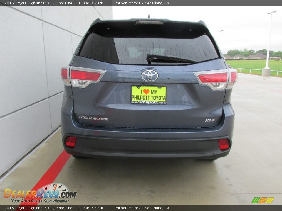 2016 Toyota Highlander XLE Shoreline Blue Pearl / Black Photo #5