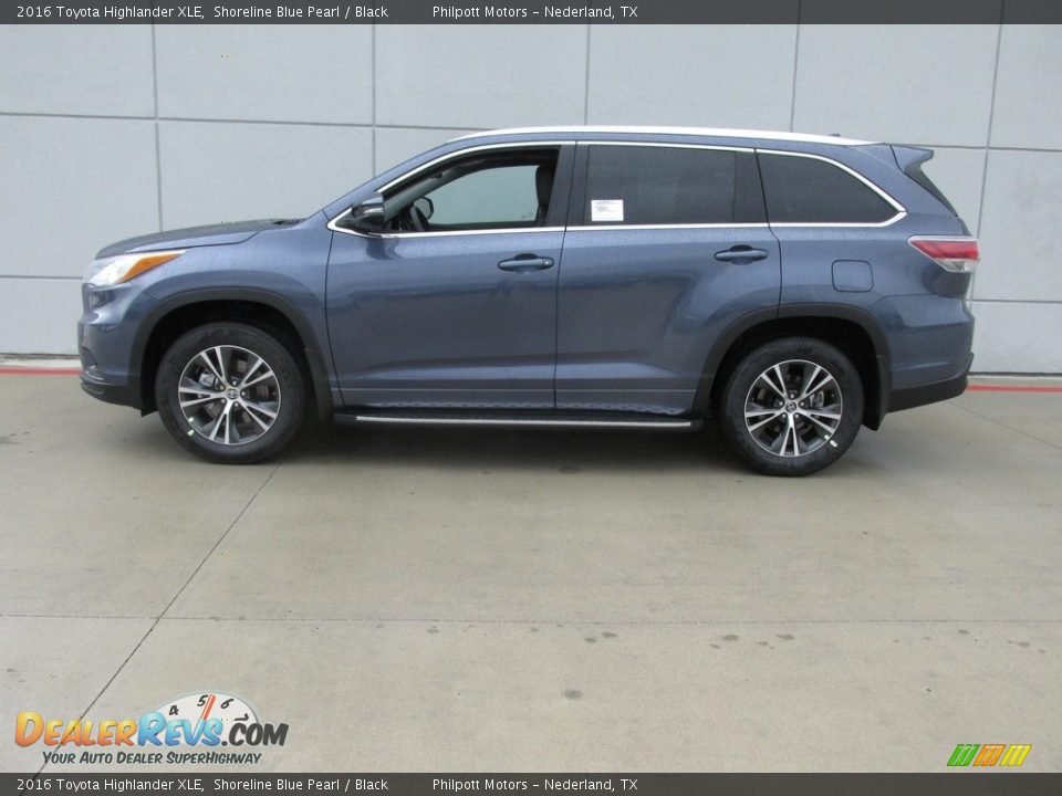 2016 Toyota Highlander XLE Shoreline Blue Pearl / Black Photo #6