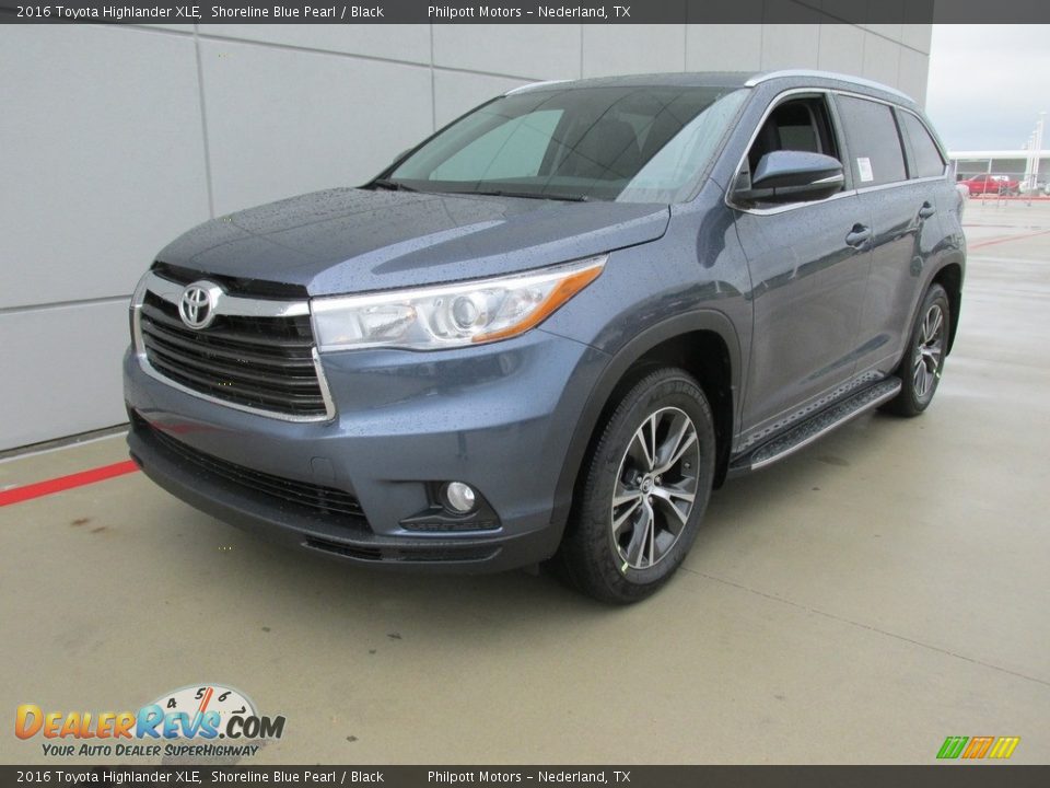 2016 Toyota Highlander XLE Shoreline Blue Pearl / Black Photo #7