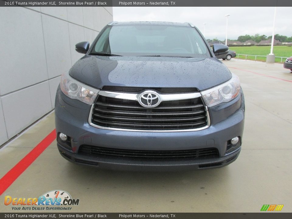2016 Toyota Highlander XLE Shoreline Blue Pearl / Black Photo #8