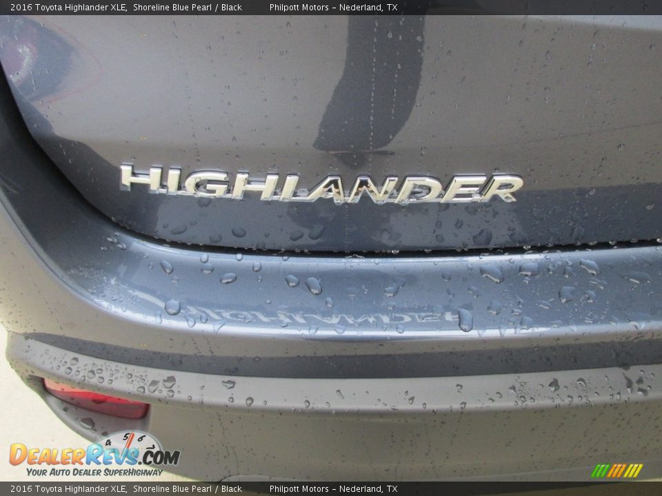 2016 Toyota Highlander XLE Shoreline Blue Pearl / Black Photo #14