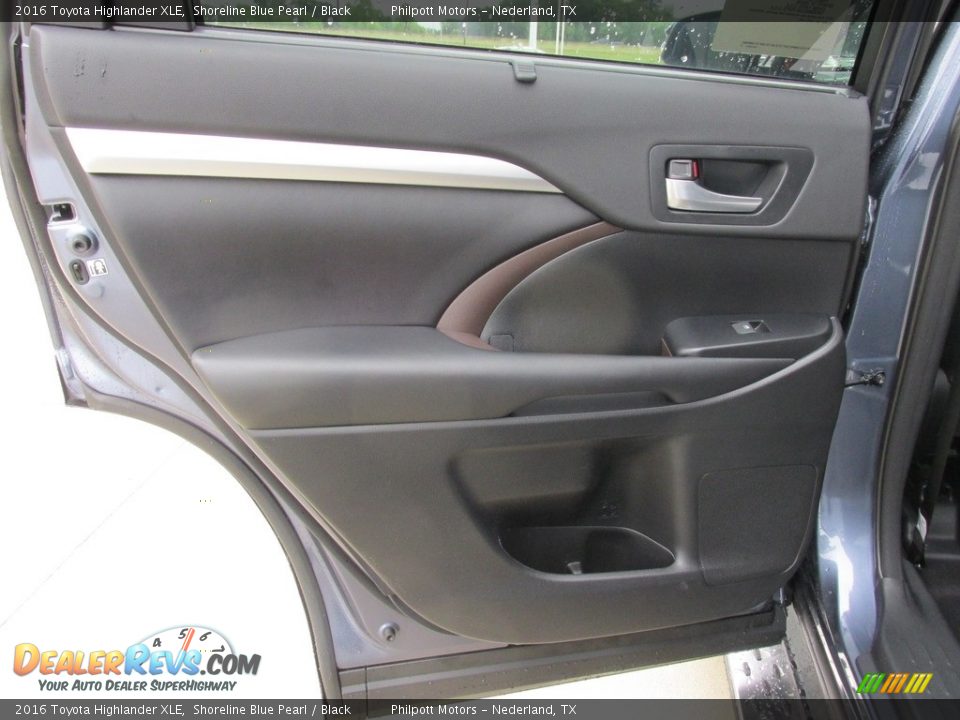 2016 Toyota Highlander XLE Shoreline Blue Pearl / Black Photo #19