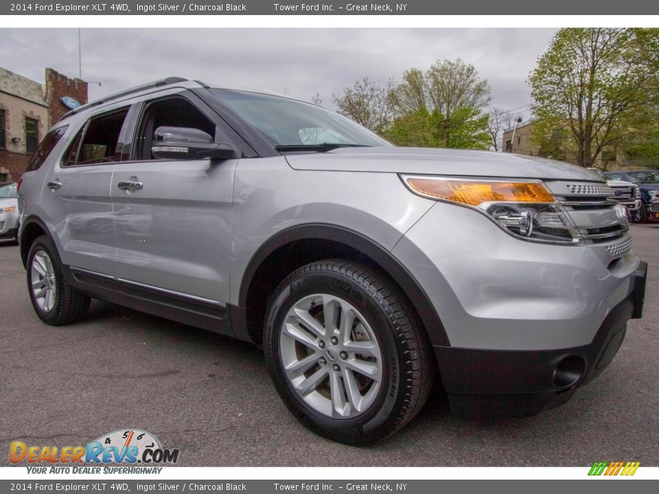 2014 Ford Explorer XLT 4WD Ingot Silver / Charcoal Black Photo #10