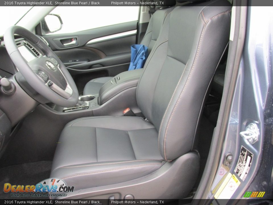 2016 Toyota Highlander XLE Shoreline Blue Pearl / Black Photo #23