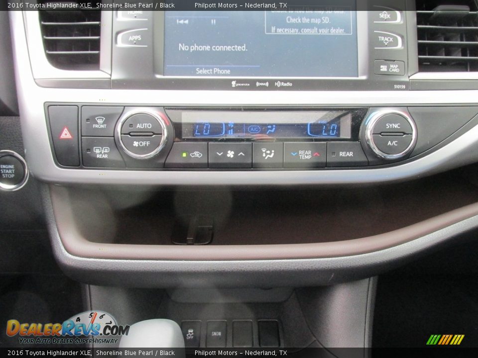 2016 Toyota Highlander XLE Shoreline Blue Pearl / Black Photo #29