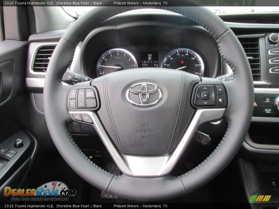 2016 Toyota Highlander XLE Shoreline Blue Pearl / Black Photo #33