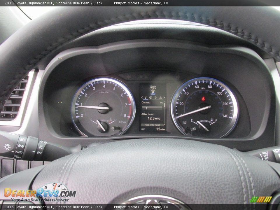 2016 Toyota Highlander XLE Shoreline Blue Pearl / Black Photo #34