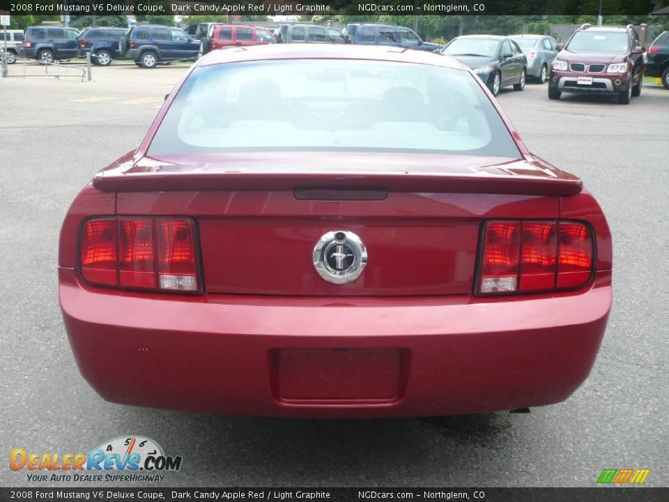 2008 Ford Mustang V6 Deluxe Coupe Dark Candy Apple Red / Light Graphite Photo #4