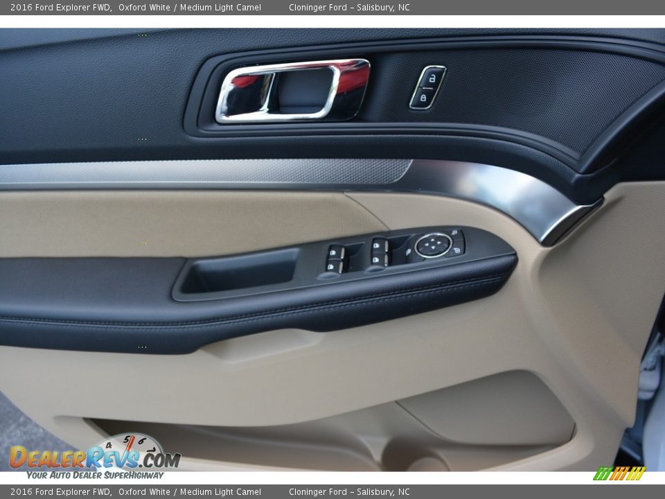 2016 Ford Explorer FWD Oxford White / Medium Light Camel Photo #5