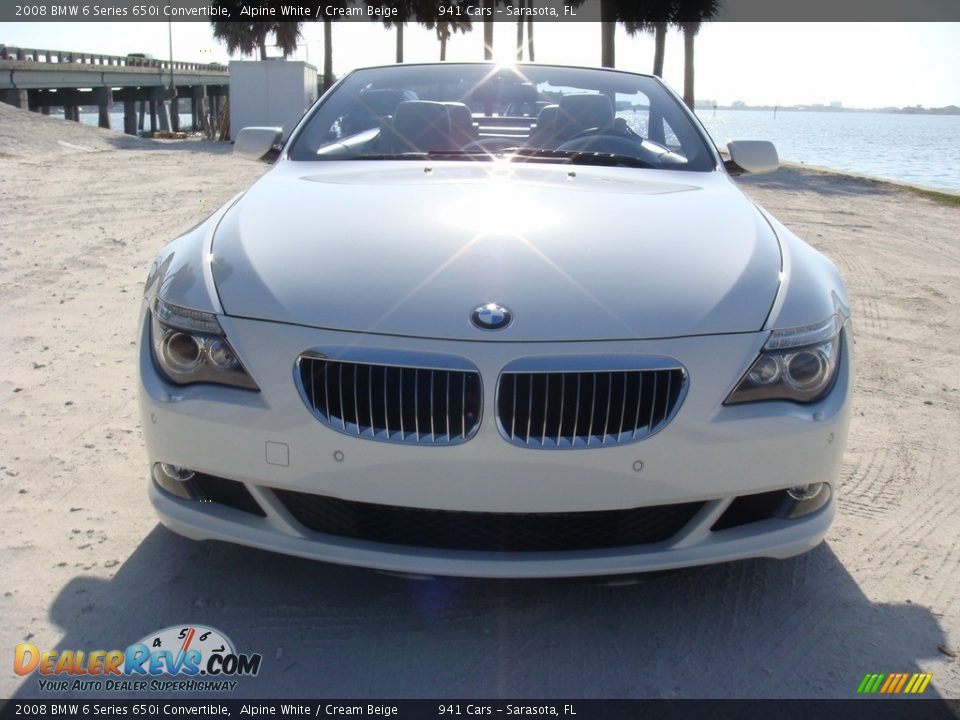 2008 BMW 6 Series 650i Convertible Alpine White / Cream Beige Photo #2
