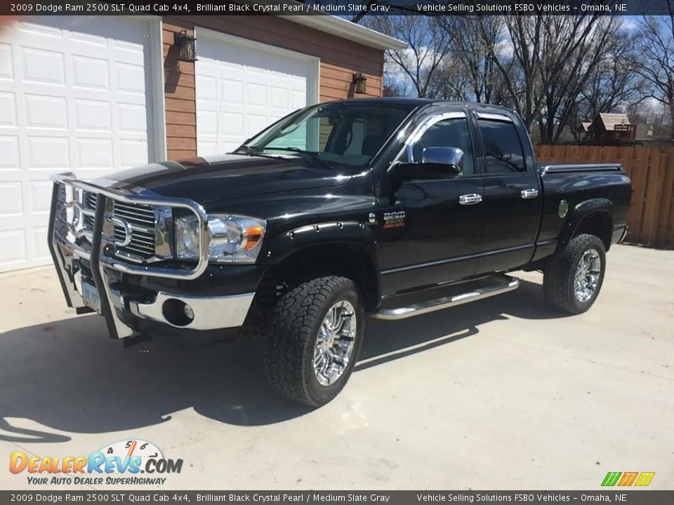 2009 Dodge Ram 2500 SLT Quad Cab 4x4 Brilliant Black Crystal Pearl / Medium Slate Gray Photo #1