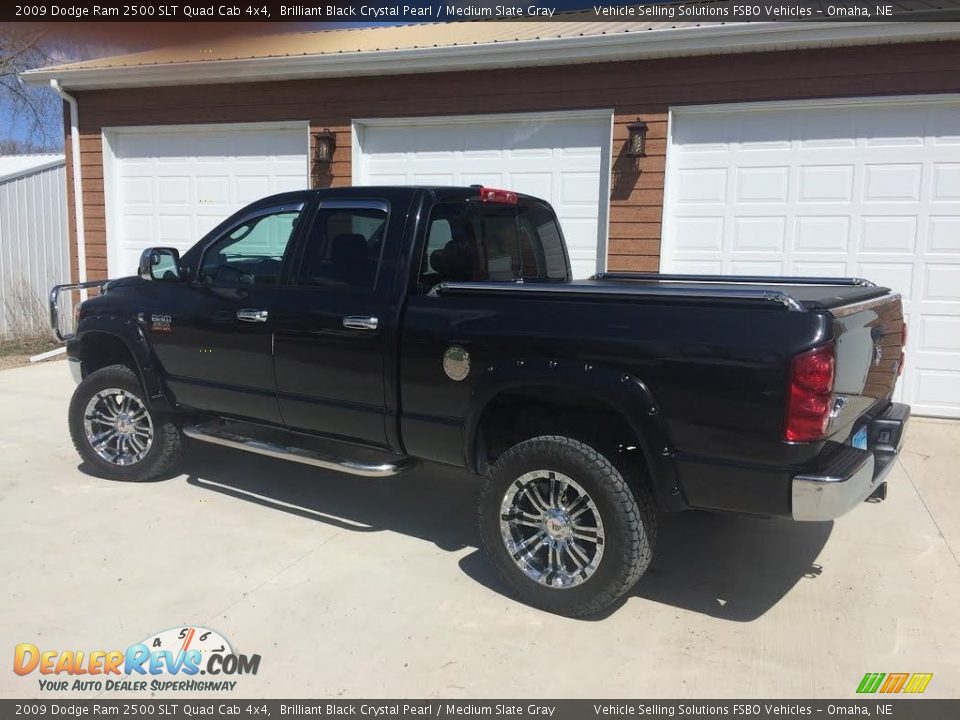 2009 Dodge Ram 2500 SLT Quad Cab 4x4 Brilliant Black Crystal Pearl / Medium Slate Gray Photo #4