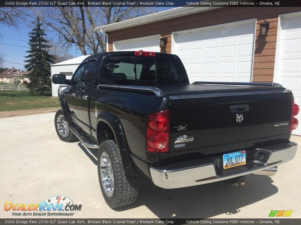 2009 Dodge Ram 2500 SLT Quad Cab 4x4 Brilliant Black Crystal Pearl / Medium Slate Gray Photo #5